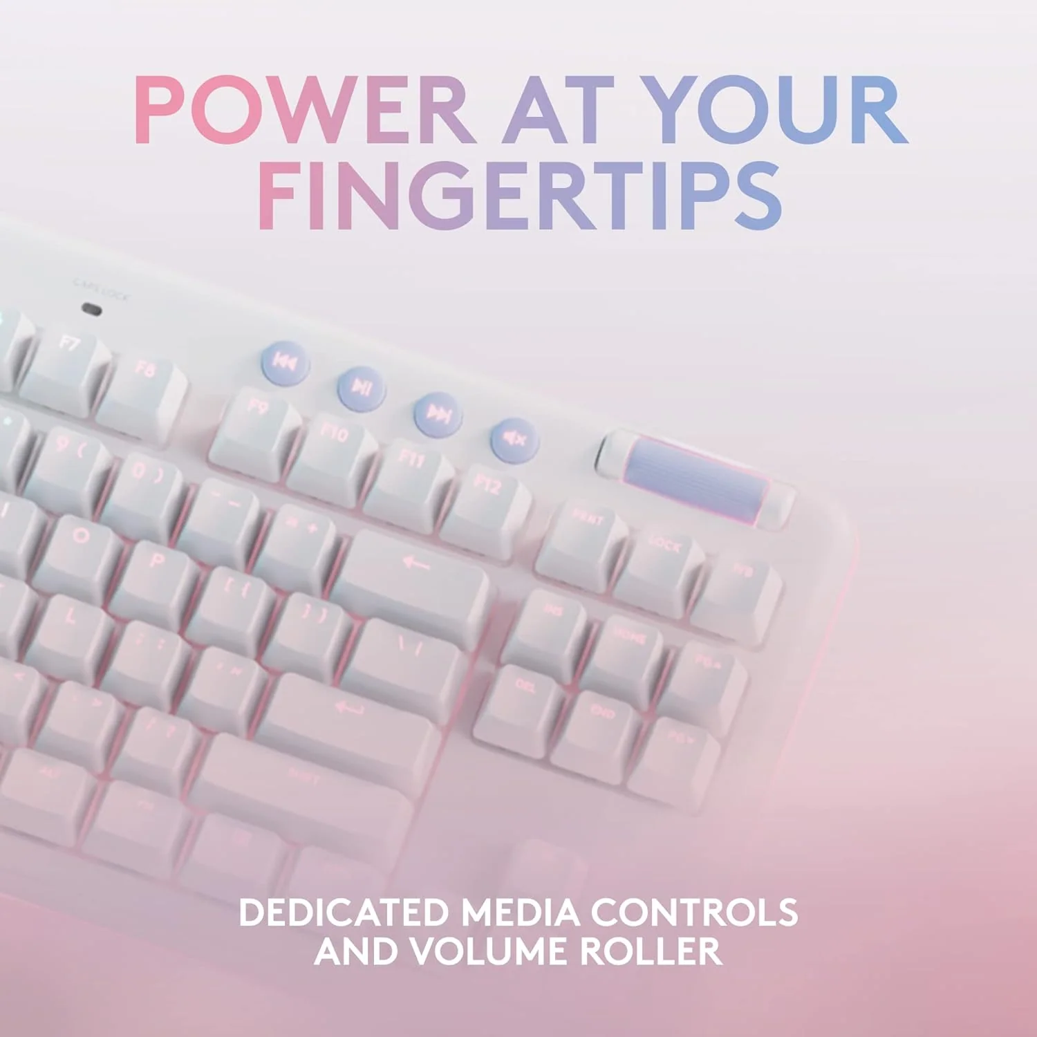 Logitech G713 TKL Wired Mechanical Keyboard LIGHTSYNC RGB Lighting Linear Switches (GX Red) - White Mist - Image 4