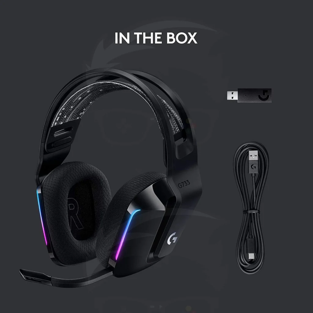 Logitech G733 Lightspeed Wireless Black Gaming Headset - Image 6