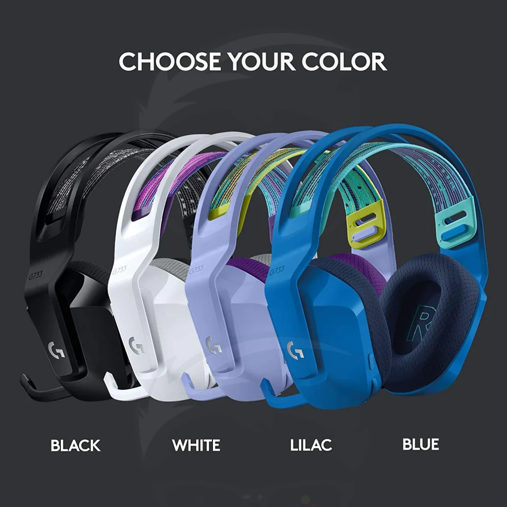 Logitech G733 Lightspeed Wireless Black Gaming Headset - Image 7