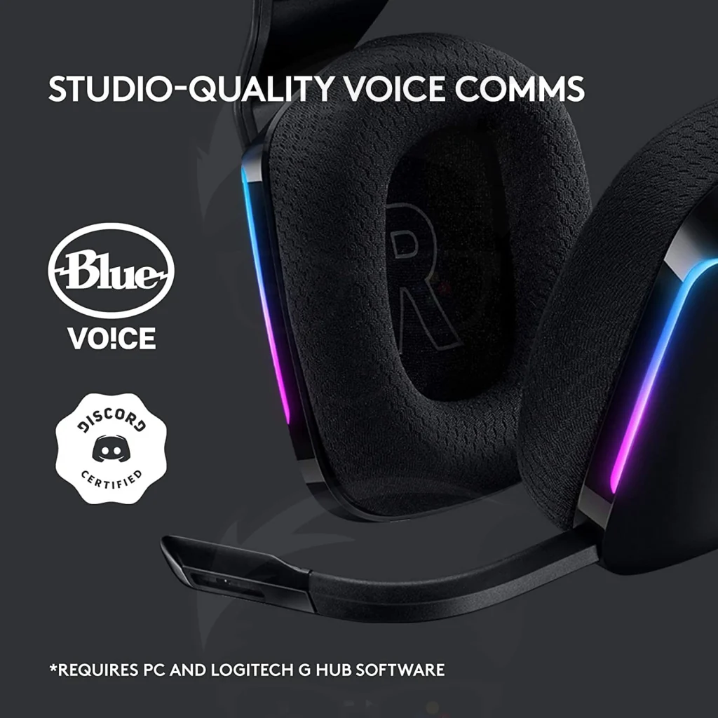 Logitech G733 Lightspeed Wireless Black Gaming Headset - Image 9