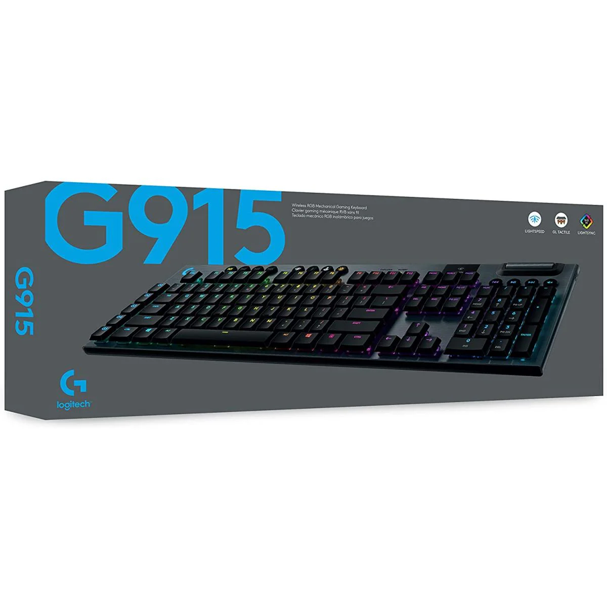 Logitech G915 WIRELESS RGB MECHANICAL GAMING KEYBOARD (Clicky) - Image 3