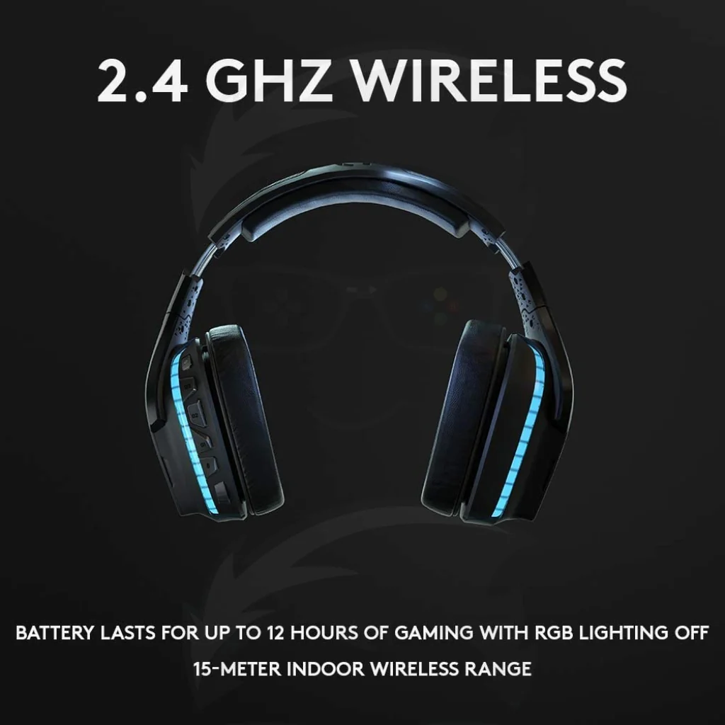 Logitech G935 Wireless DTS:X 7.1 Surround Sound LIGHTSYNC RGB PC Gaming Headset - Black, blue - Image 2