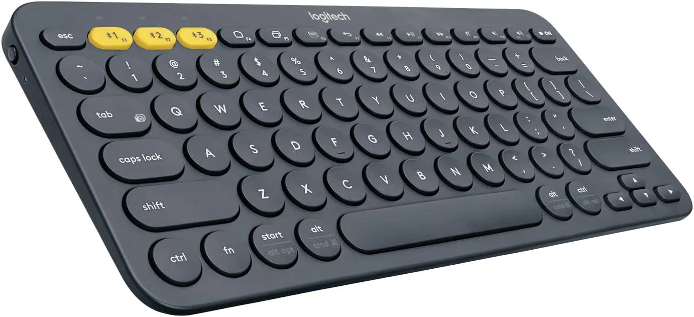 Logitech K380 Pebble Multi-Device Bluetooth Keyboard – Windows, Mac, Chrome OS, Android, iPad, iPhone, Apple TV Compatible
