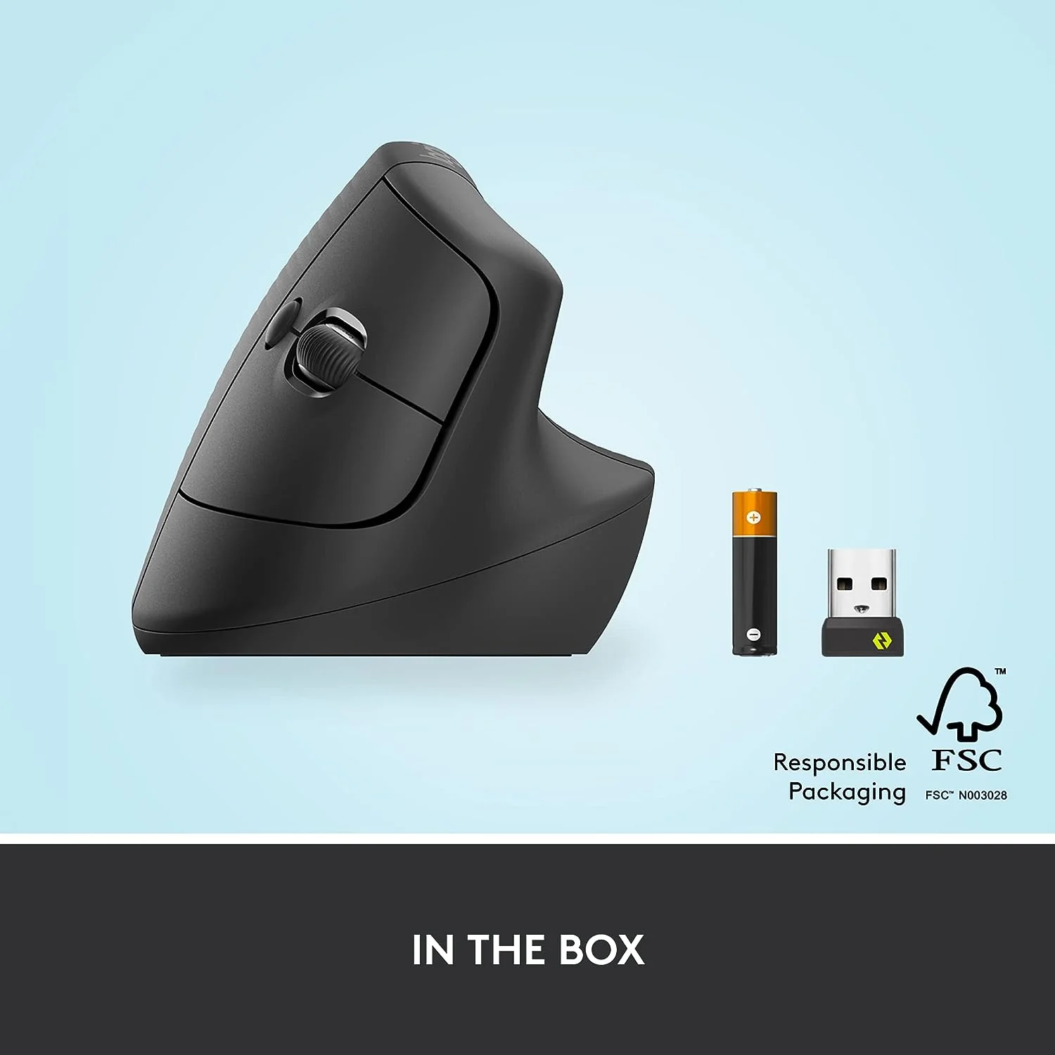 Logitech Lift Wireless Vertical Ergonomic Mouse for Business - Image 4