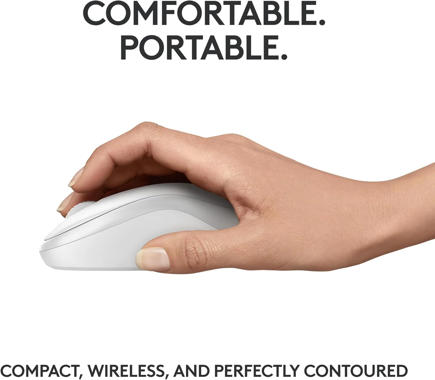 Logitech M240 Silent Bluetooth Mouse with Comfortable Shape - Off White - Image 2