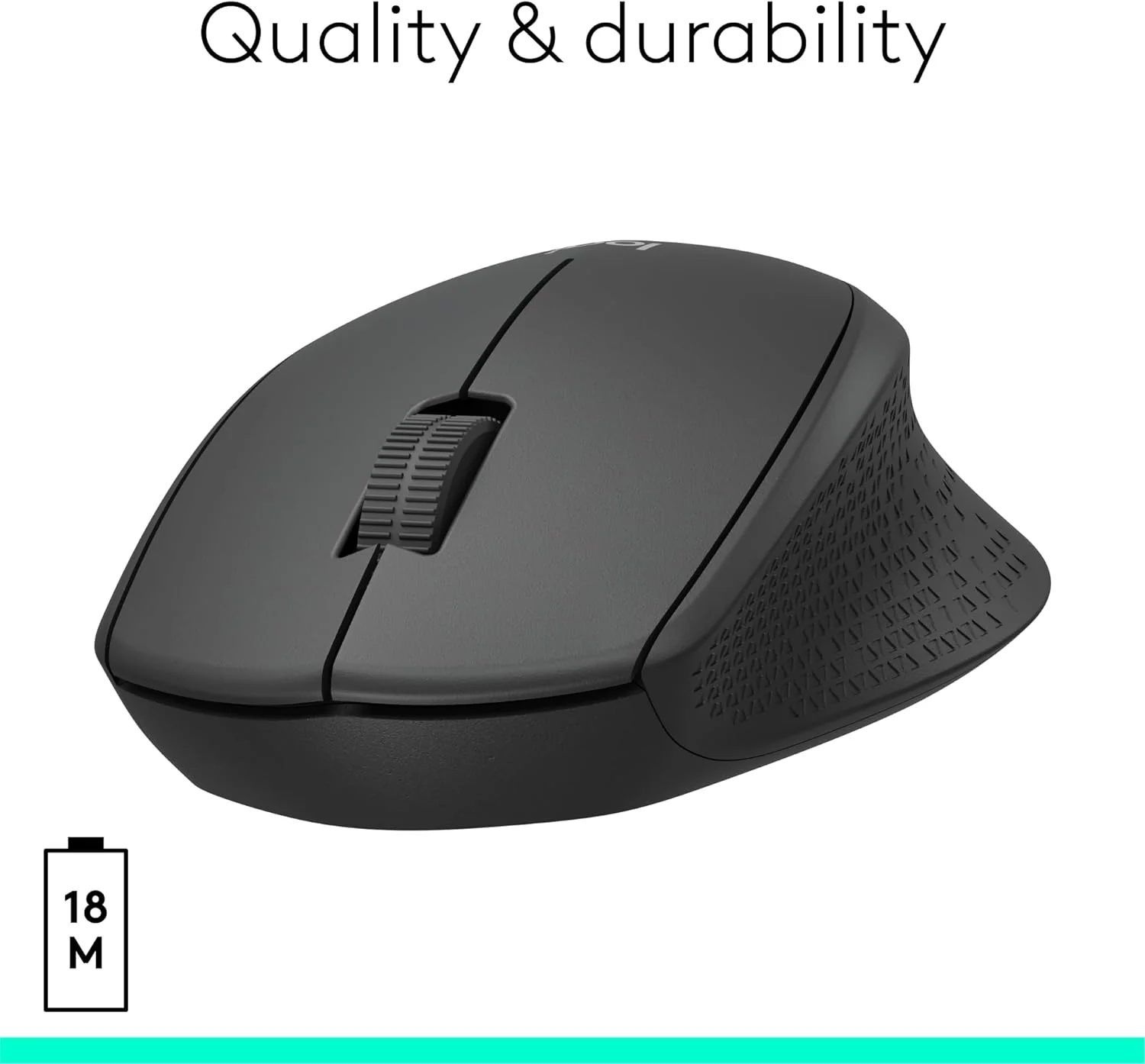 Logitech M330 SILENT PLUS Wireless BLACK Mouse - Image 4