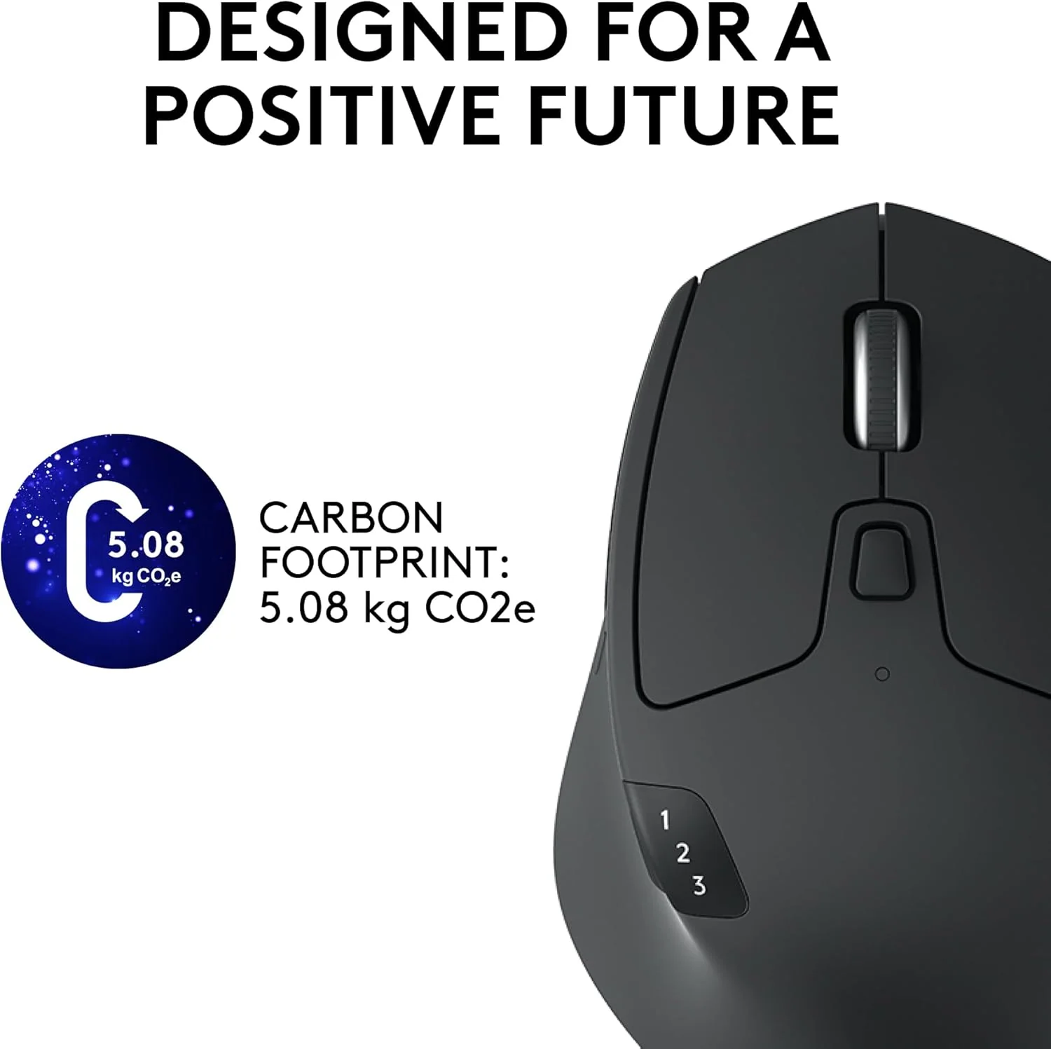 Logitech M720 Triathlon Multi-Device Wireless & Bluetooth Mouse Windows & Apple Mac - Black - Image 2