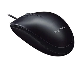 Logitech M90 Full-Size Wired Mouse - Black - Image 2