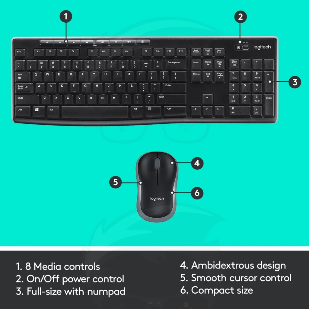Logitech MK270 Wireless Keyboard And Mouse Combo - Image 3