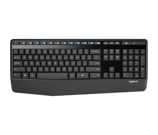 Logitech MK345 Wireless Combo Full-Sized Keyboard with Palm Rest and Comfortable Right-Handed Mouse - Black - Image 2