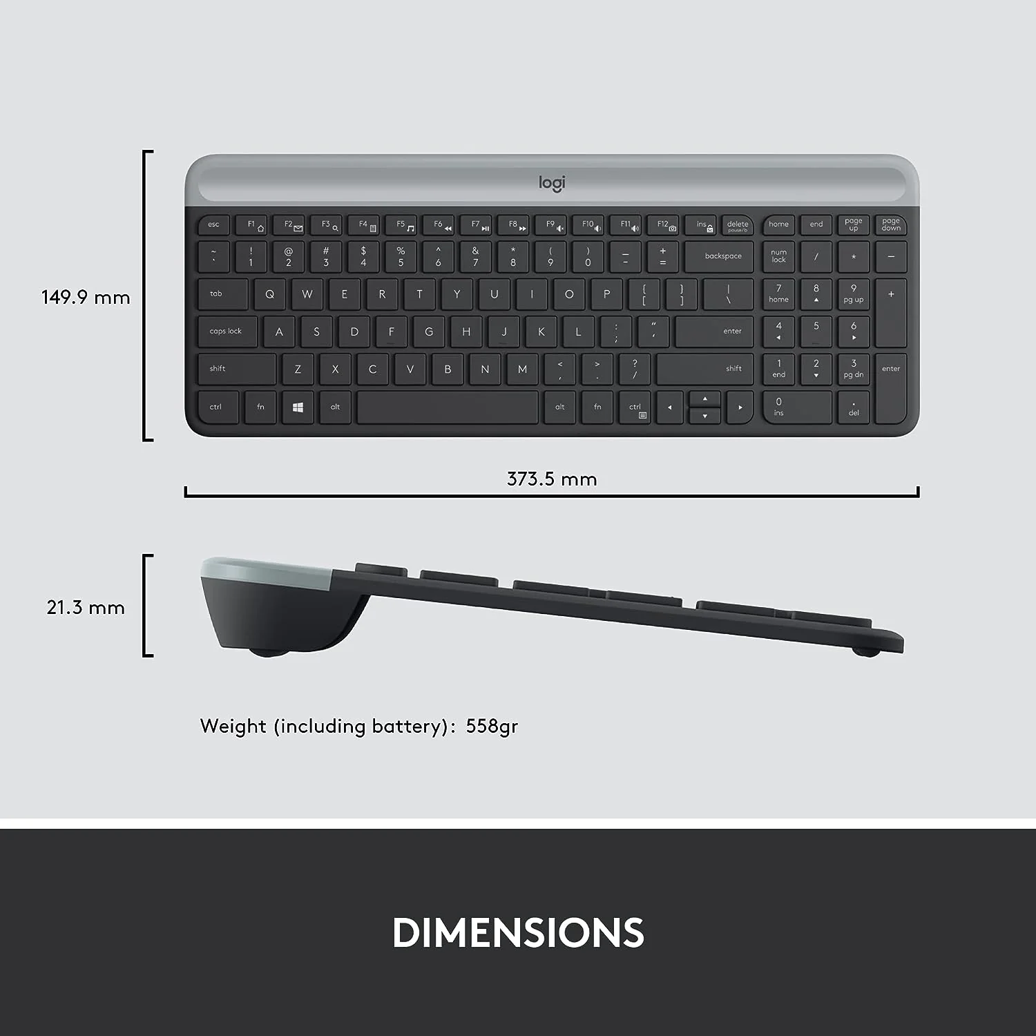 Logitech MK470 Slim Wireless Keyboard and Mouse Combo - Image 3
