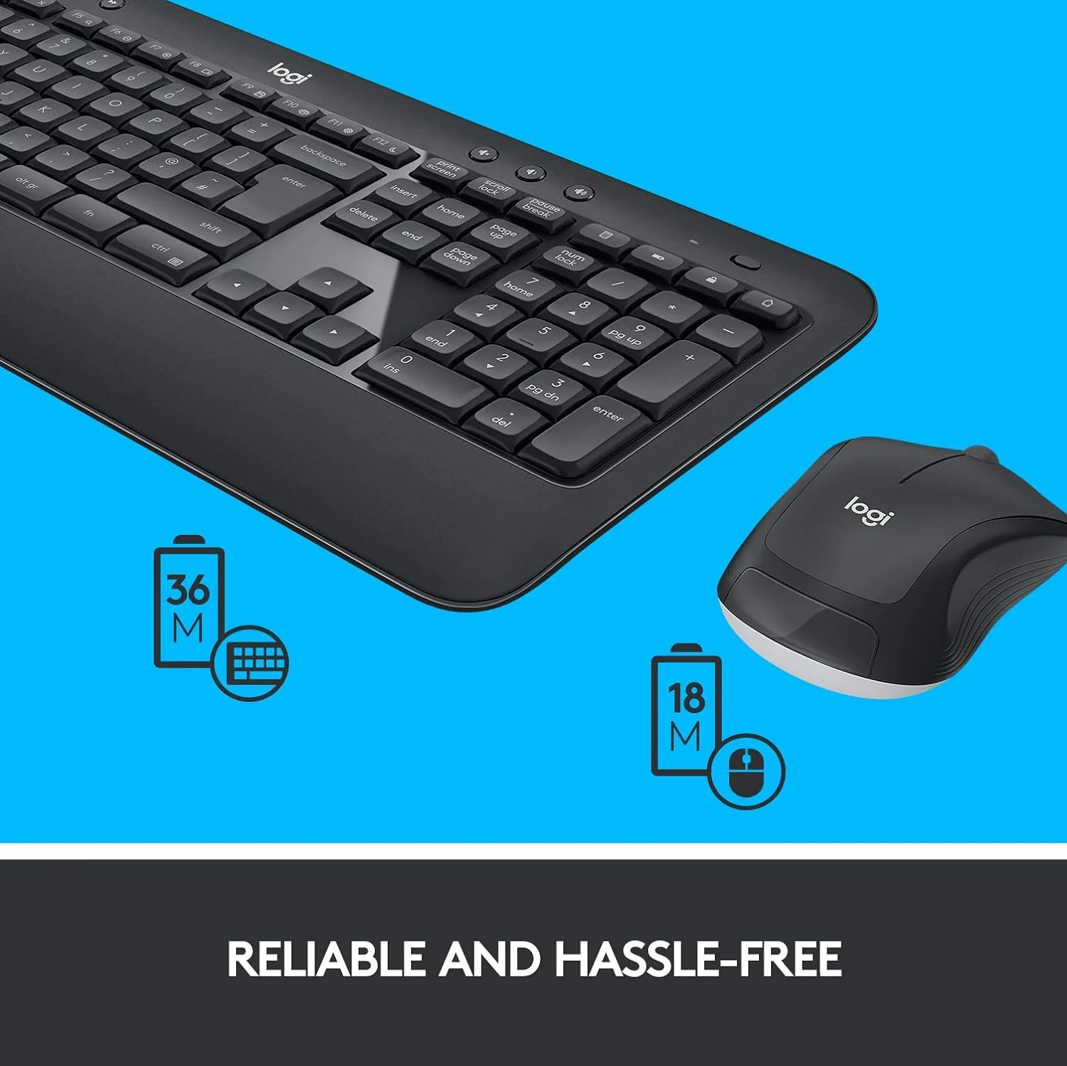 Logitech MK540 Advanced Wireless Keyboard and Mouse - Image 4