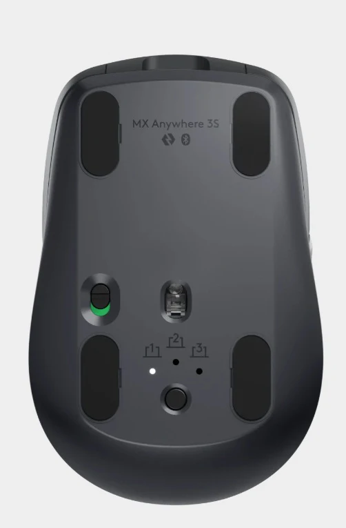 Logitech MX Anywhere 3S Compact Wireless Mouse Fast Scrolling 8K DPI Any-Surface Tracking USB C Bluetooth- Pale Grey - Image 3