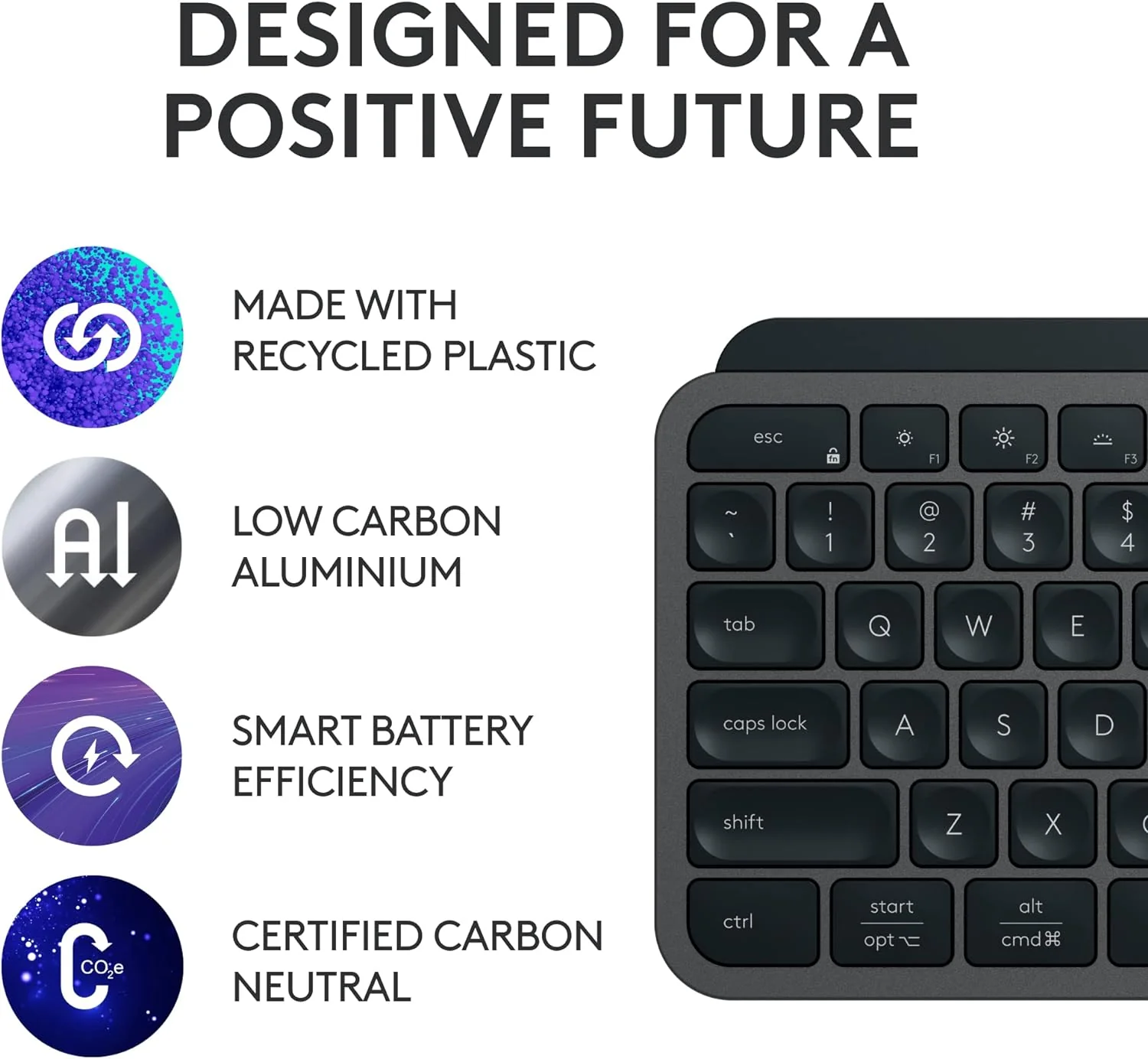 Logitech MX Keys S  Wireless Keyboard + Mouse Combo - Graphite Black - Image 4