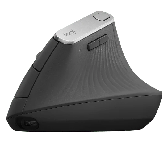Logitech MX Vertical Ergonomic Wireless Mouse - Black - Image 2