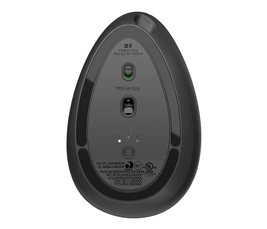 Logitech MX Vertical Ergonomic Wireless Mouse - Black - Image 5