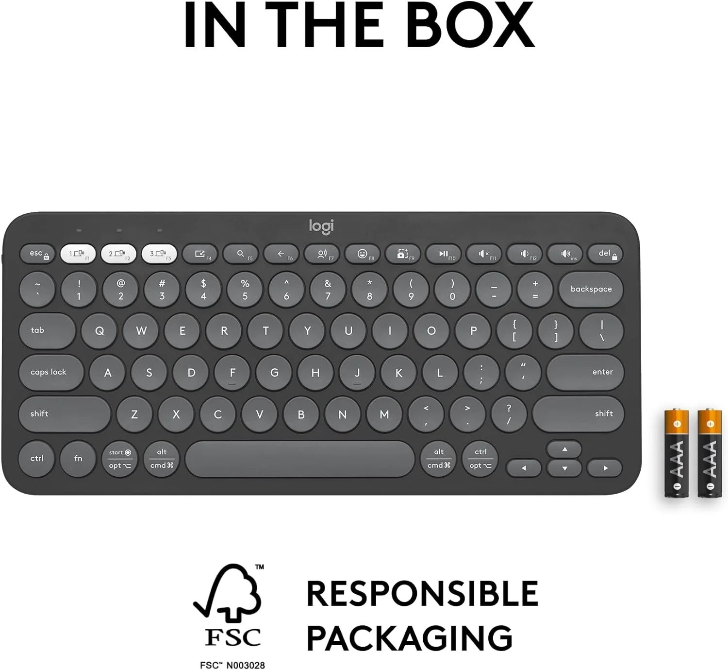 Logitech Pebble Keys 2 K380s, Multi-Device Bluetooth Wireless Keyboard - Image 2