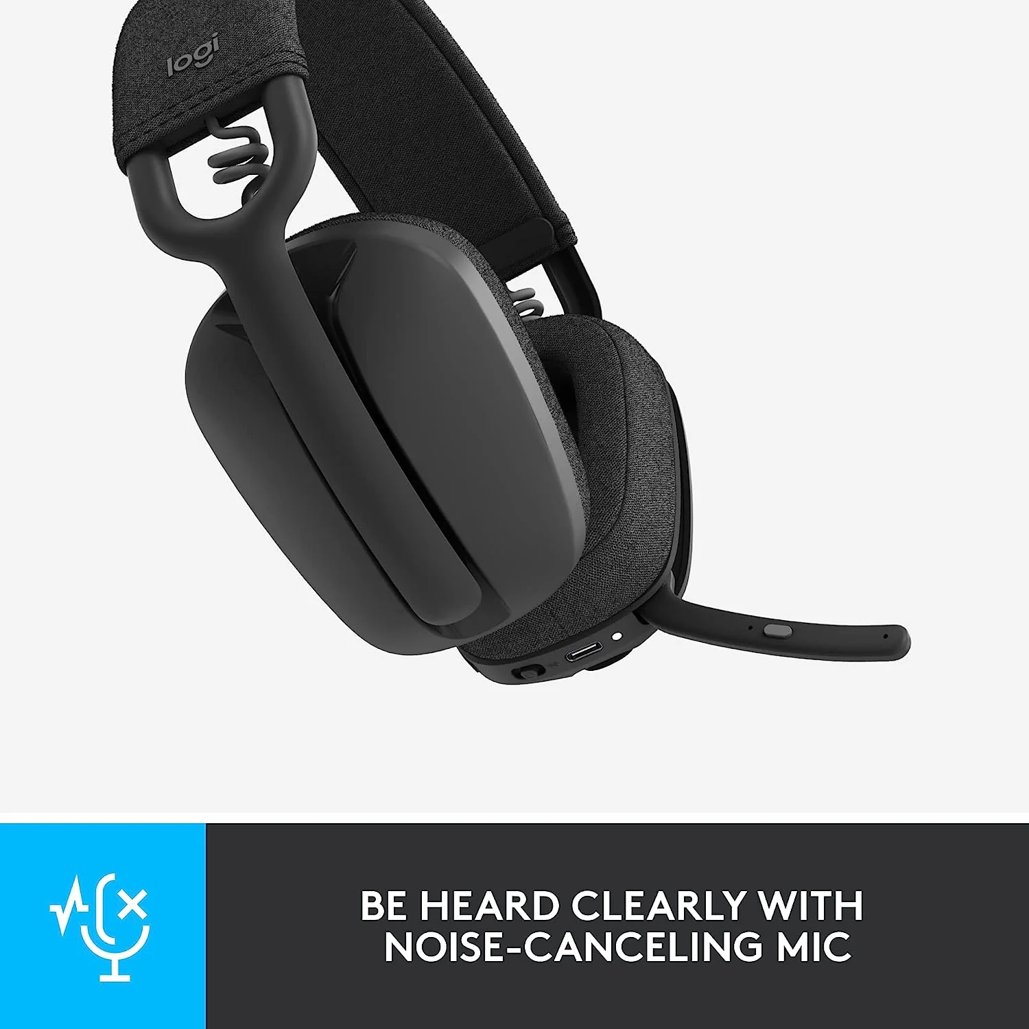 Logitech Zone Vibe 100 Wireless & Bluetooth Over Ear Headphones HEADSET - Image 2