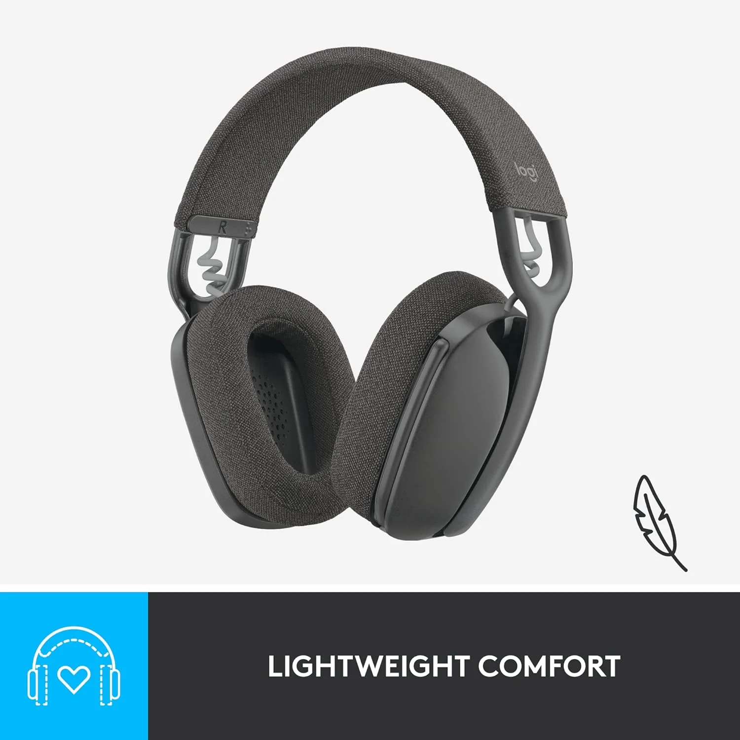 Logitech Zone Vibe 100 Wireless & Bluetooth Over Ear Headphones HEADSET - Image 5