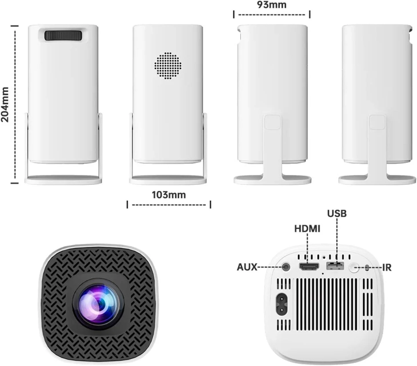 M300 S40 Max Projector Bluetooth Android 11 Proyector With 2 Wireless Controllers Video Games Console Built-in 3000 Games - Image 3