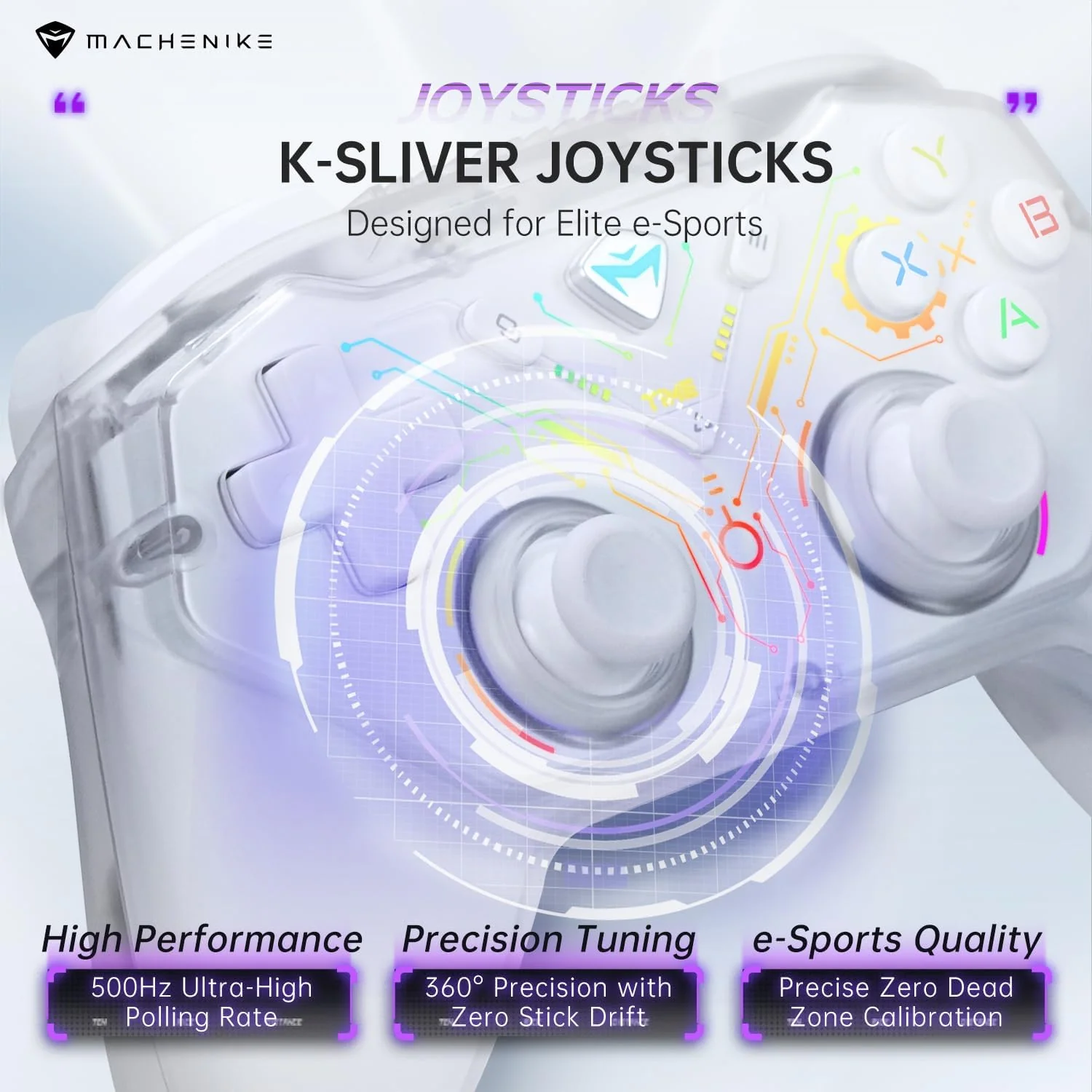 Machenike G3S Wireless Gaming Controller - White - Image 2