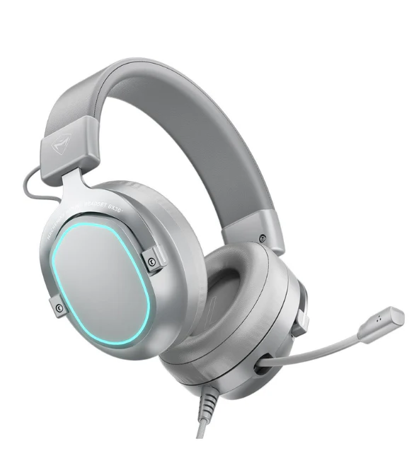 Machenike GX30 E-SPORTS Professional Wired Gaming Headset – 7.1 Surround Sound LED Lighting USB Connection Gray - Image 2