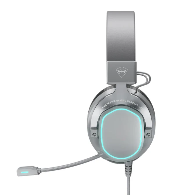 Machenike GX30 E-SPORTS Professional Wired Gaming Headset – 7.1 Surround Sound LED Lighting USB Connection Gray - Image 3