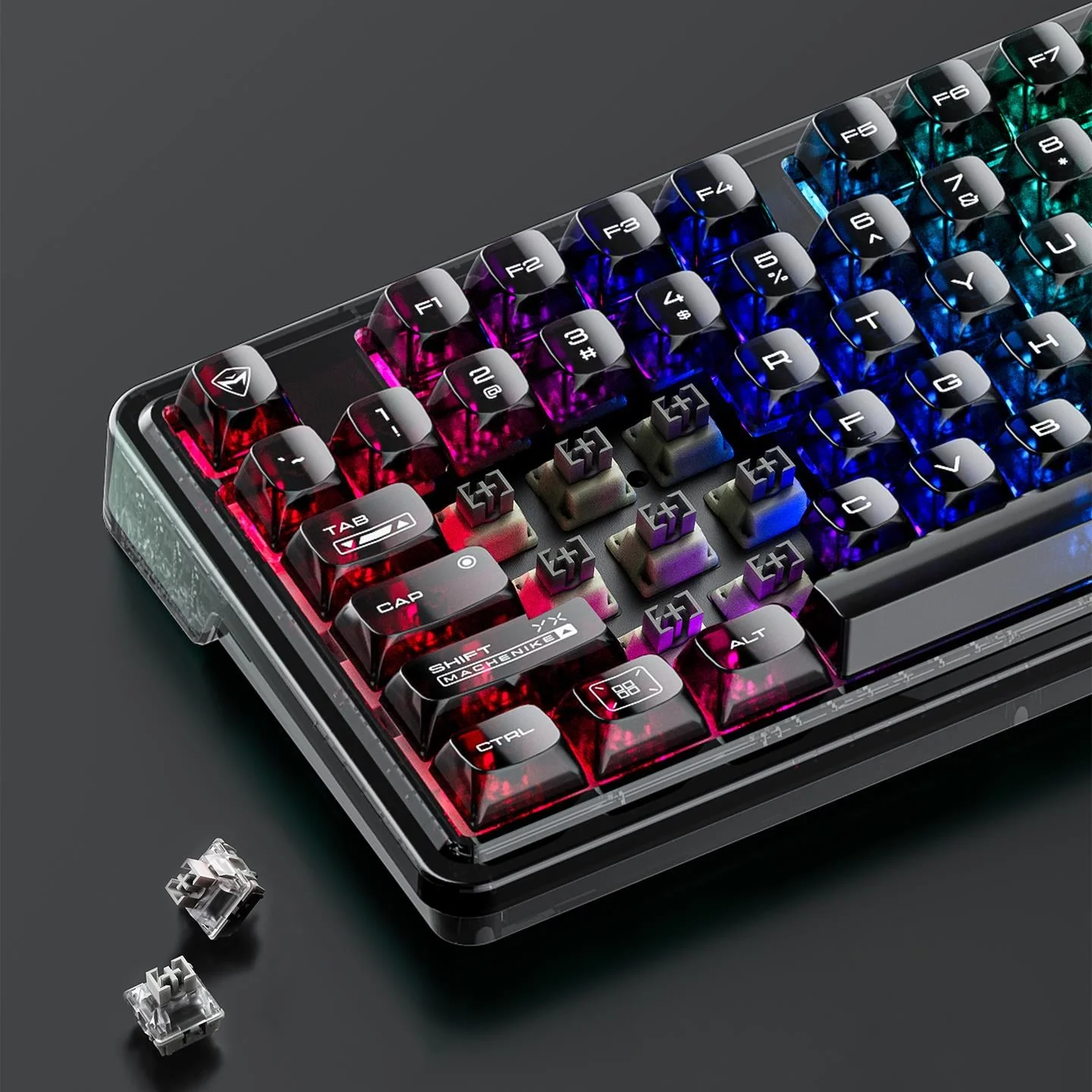 Machenike K500-M81 Wired Magnetic Linear Switch RGB Black - Image 4