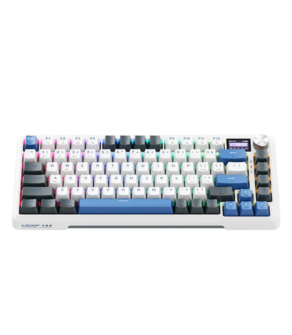 Machenike K500F-B81W Tri-mode GR Silver Switch RGB Navy - Image 2