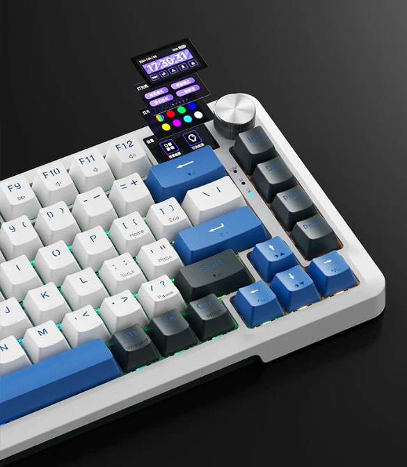 Machenike K500F-B81W Tri-mode GR Silver Switch RGB Navy - Image 6