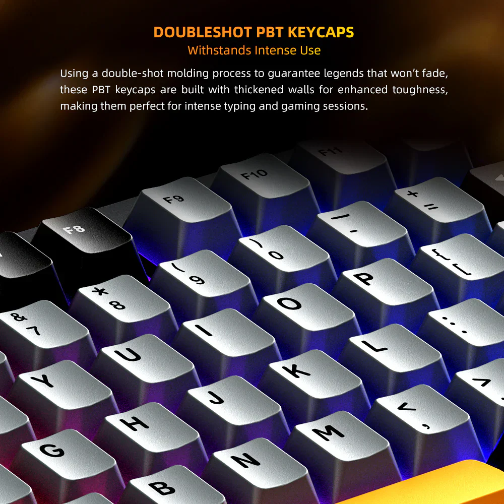Machenike K600-B82W Mechanical Keyboard – 82-Key Black Gateron Brown Switches Hot-Swappable Volume Knob Wireless/Wired - Image 4