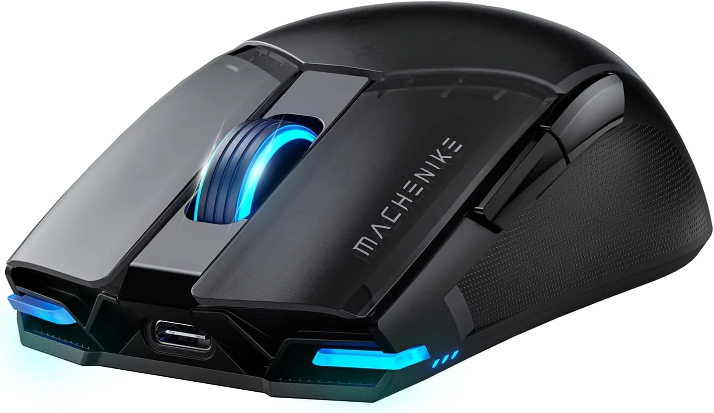 Machenike M7 Pro Wireless Gaming Mouse – Black PAW3395 Sensor Wired/2.4GHz Ultra-Precise Lightweight Design
