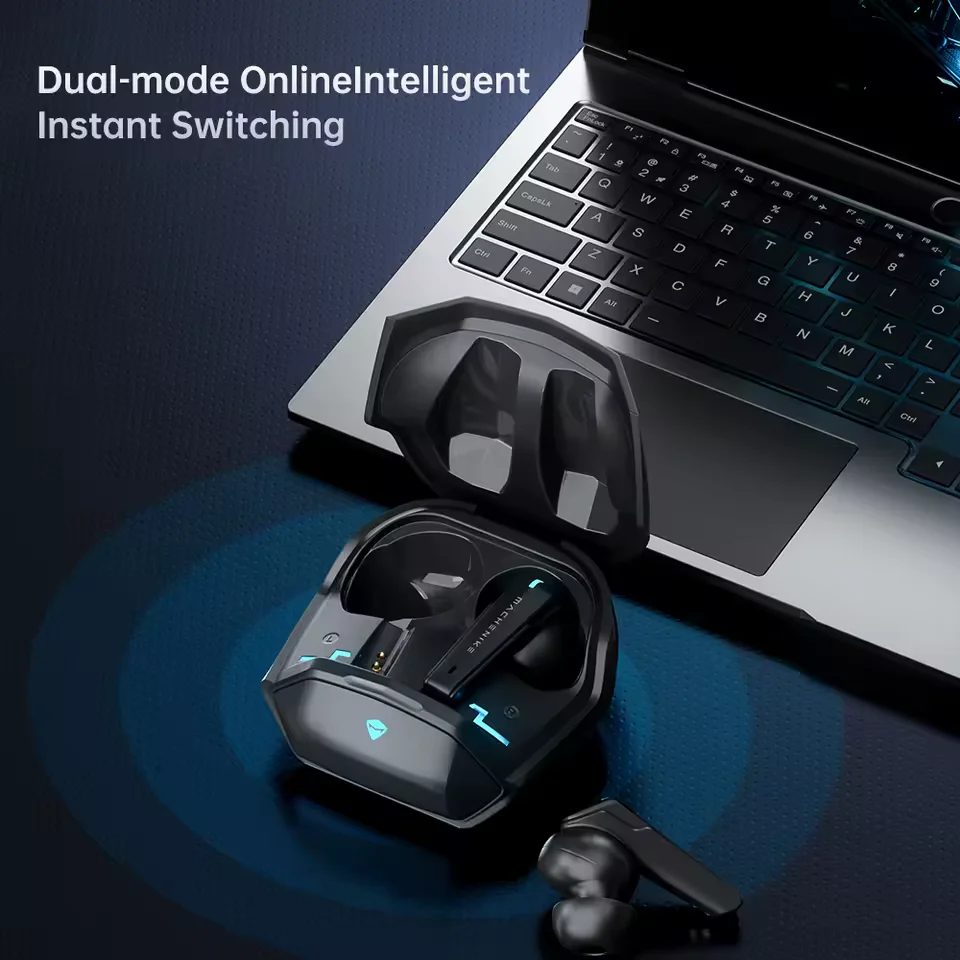 Machenike TH60 TWS Wireless Earphones – Bluetooth 5.4 4-Mic ENC Noise Cancelling Dual Sound Effects (Gaming/Music) Fast Charging 7+ Hours Battery Life - Image 2