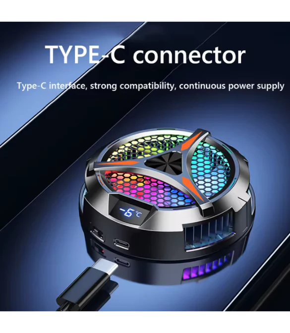 Magnetic Universal Tablet Cooler with Temperature Display for iPad Cooling Fan RGB Lighting 18W for IPad/Surface Pro/Samsung Tab - Image 5