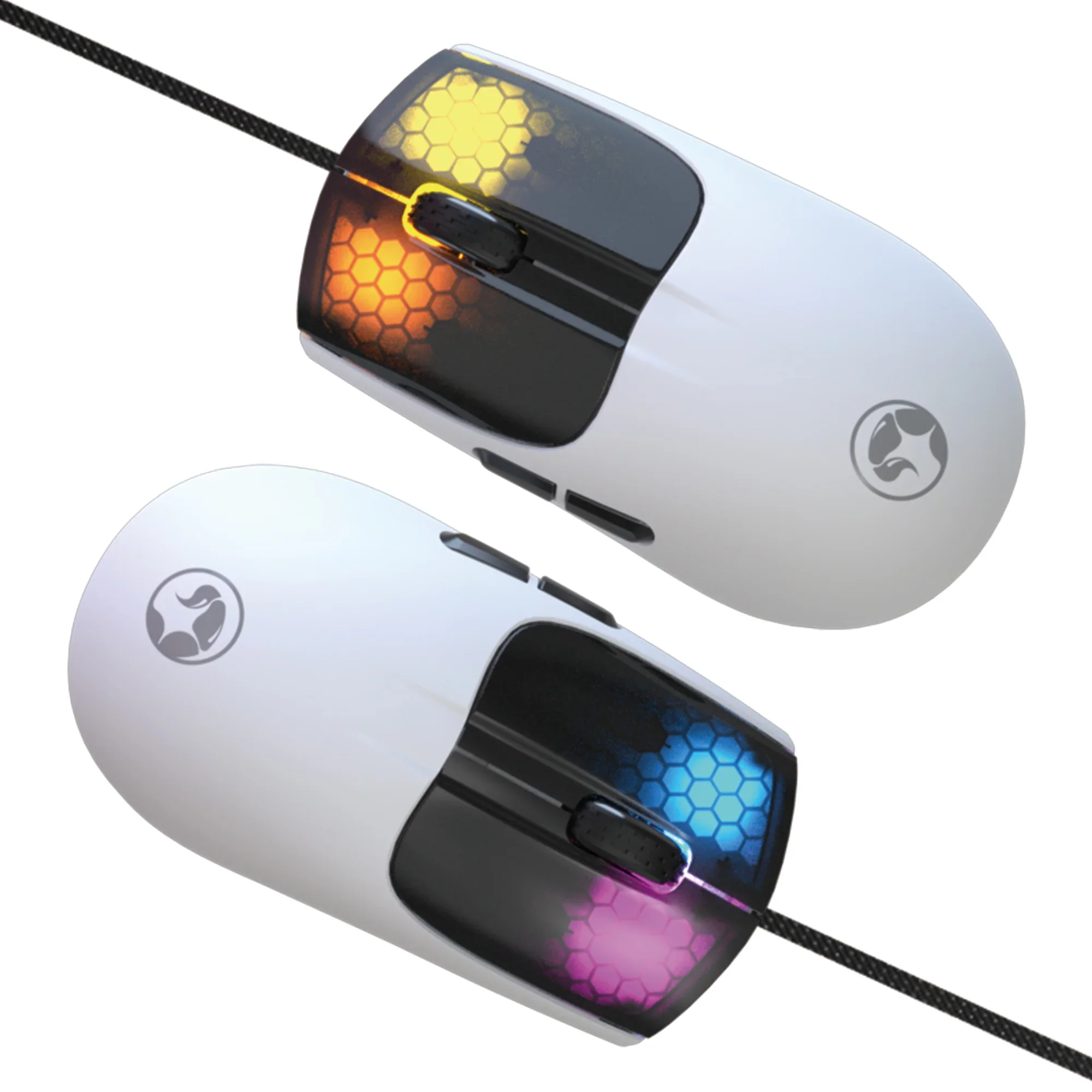 Marvo M727 Lightweight Gaming Mouse White - Image 3