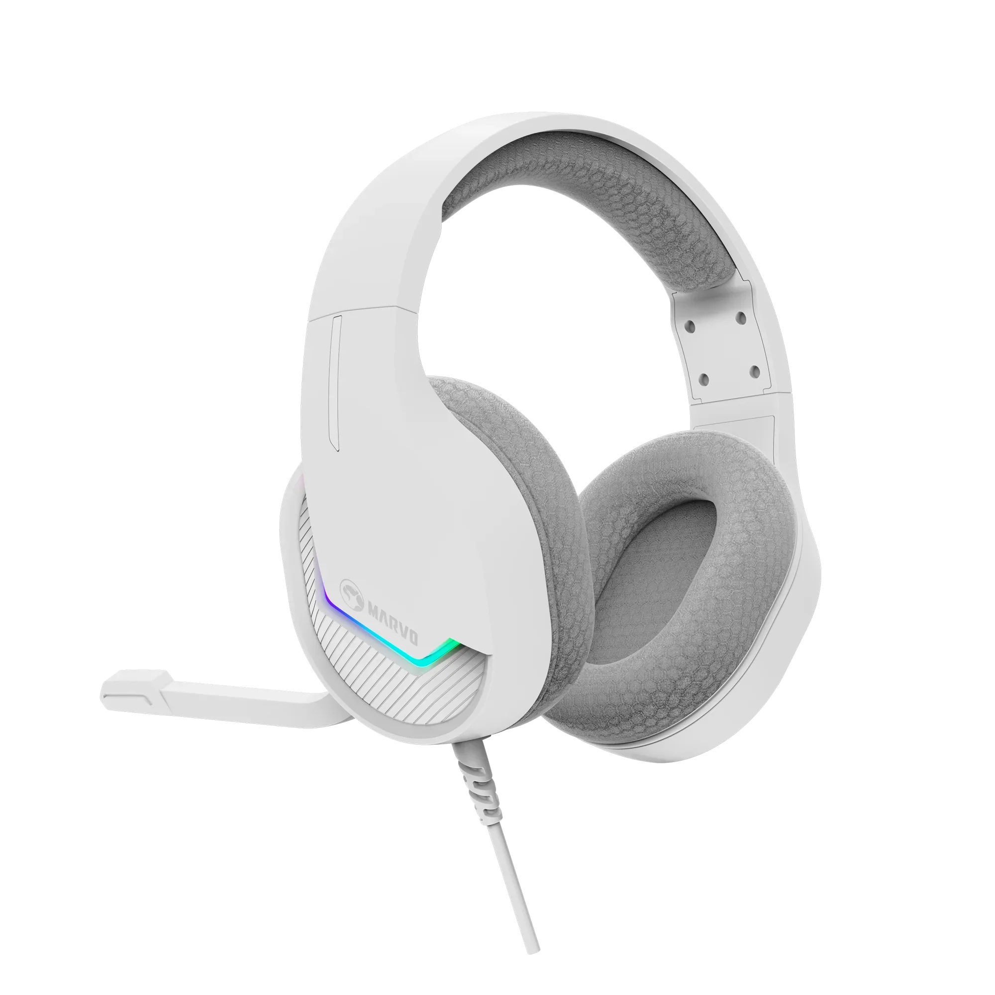 Marvo Tactic 40 Wired Gaming Headset - White - Image 3
