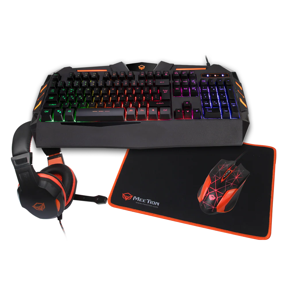MEETION 4 IN 1 GAMING KIT C500 (KEYBOARD+MOUSE+HEADSET+PAD) - Image 3