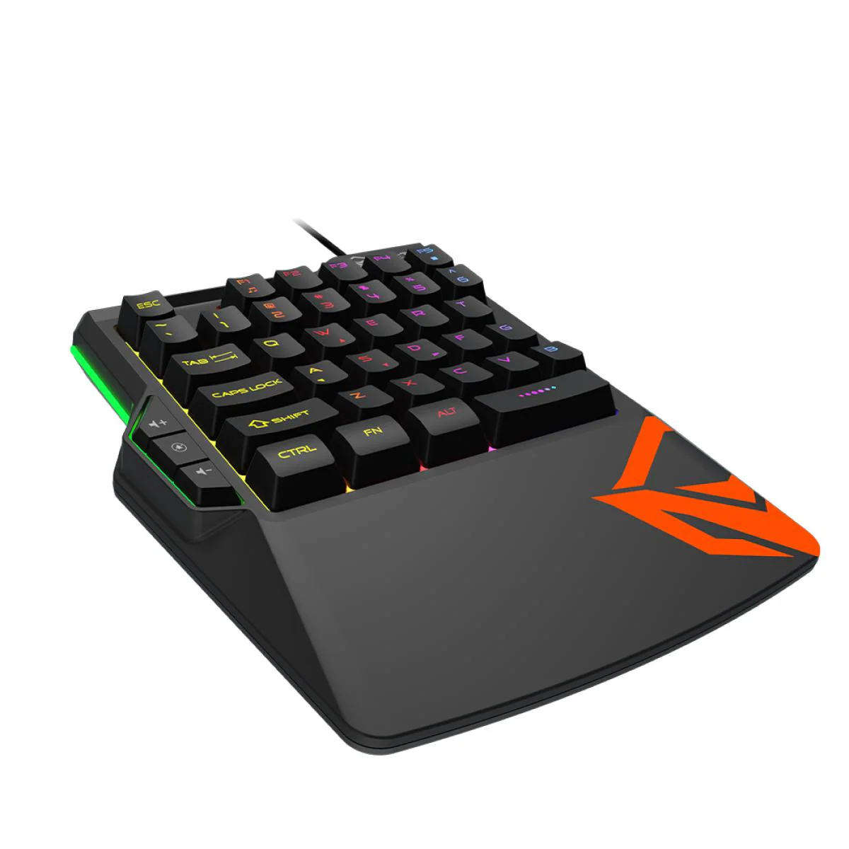 MEETION MT-KB015 LED RAINBOW BACKLIGHT ONE-HANDED GAMING KEYBOARD - Image 2