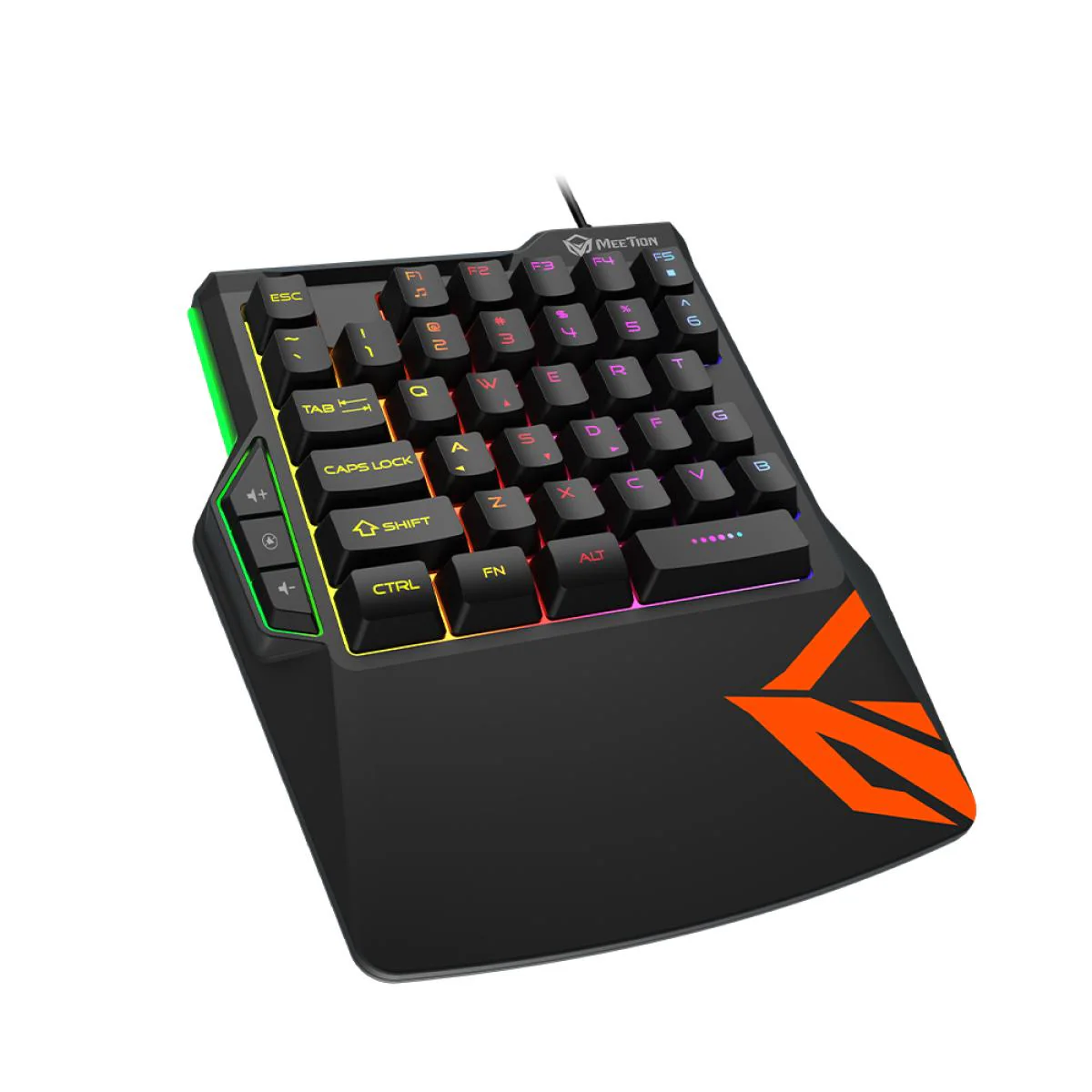 MEETION MT-KB015 LED RAINBOW BACKLIGHT ONE-HANDED GAMING KEYBOARD - Image 4