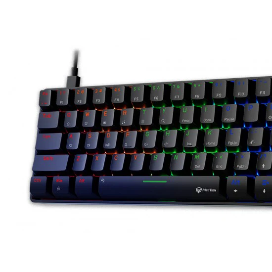 MEETION MT-MK005 60% MECHANICAL GAMING KEYBOARD FULL KEYS ANTI-GHOSTING WITH LED BACKLIGHT - BLACK - Image 4
