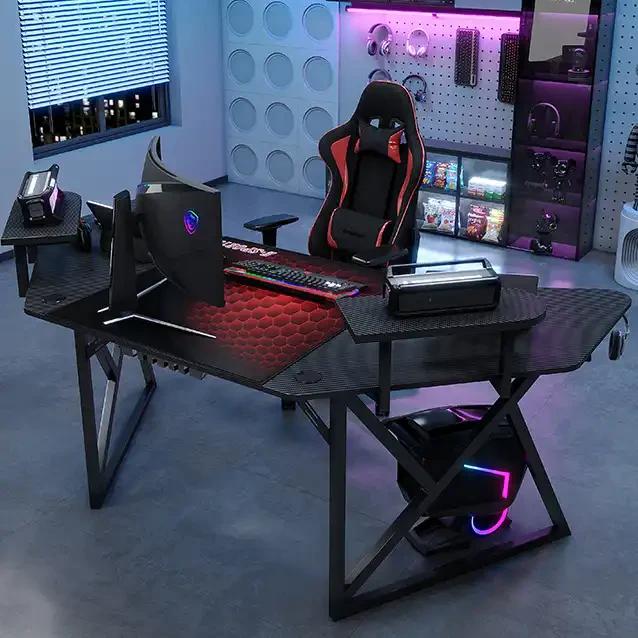 Modern Home PC Gamer Ergonomics Office Table Computer Gaming Desk - Image 3