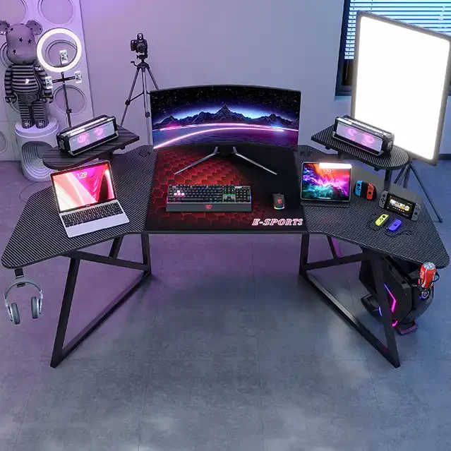 Modern Home PC Gamer Ergonomics Office Table Computer Gaming Desk - Image 5