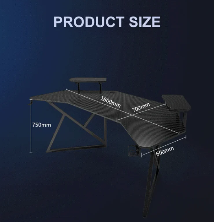 Modern Home PC Gamer Ergonomics Office Table Computer Gaming Desk - Image 6