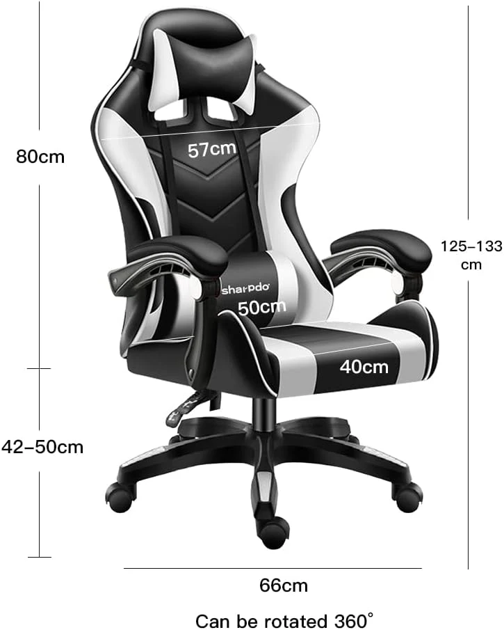 MOUSSEM GAMING CHAIR WHITE - Image 2