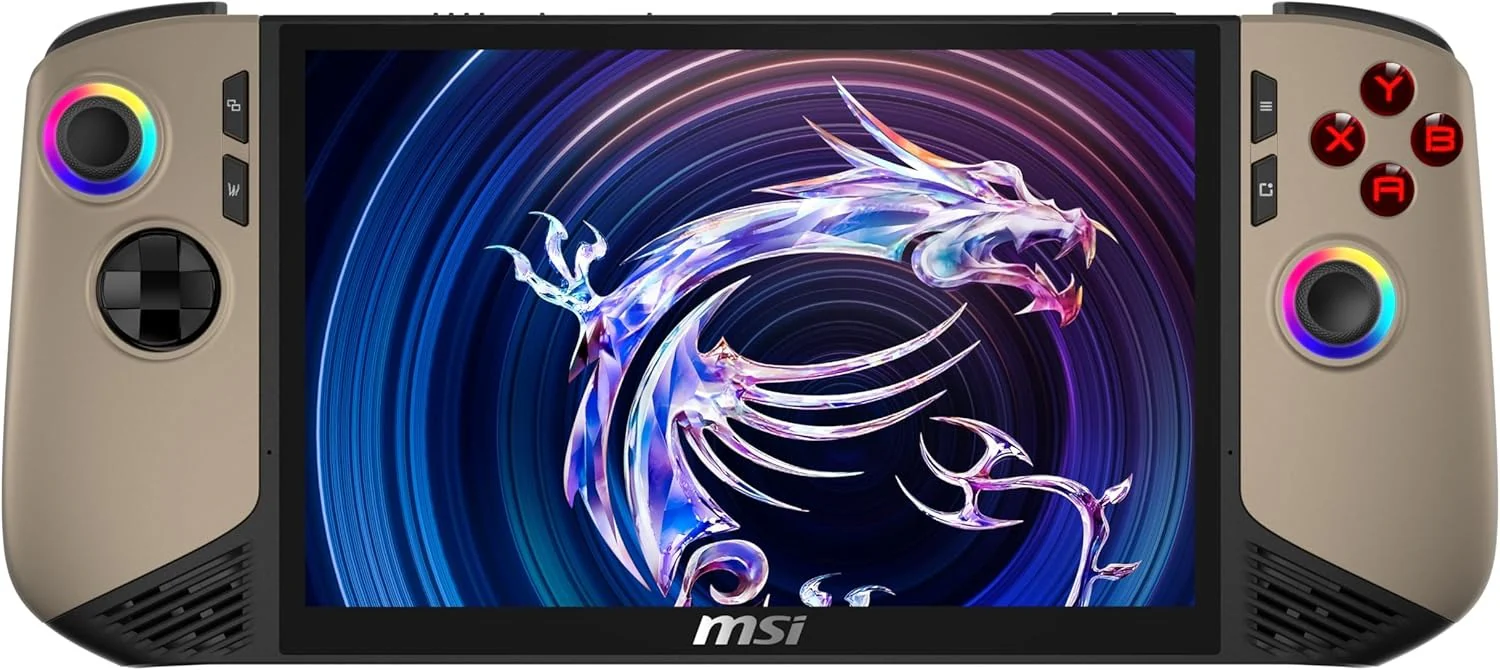 MSI Claw 8 AI+ A2VM PC Gaming Handheld Intel® Core⢠Ultra 7 258V 8" FHD+ 120Hz Touch Display 32GB LPDDR5 1TB NVMe SSD MicroSD Card Reader Intel® Wi-Fi 7 + Bluetooth 5.4 Thunderbolt 4 Win 11 Home - Sandstorm