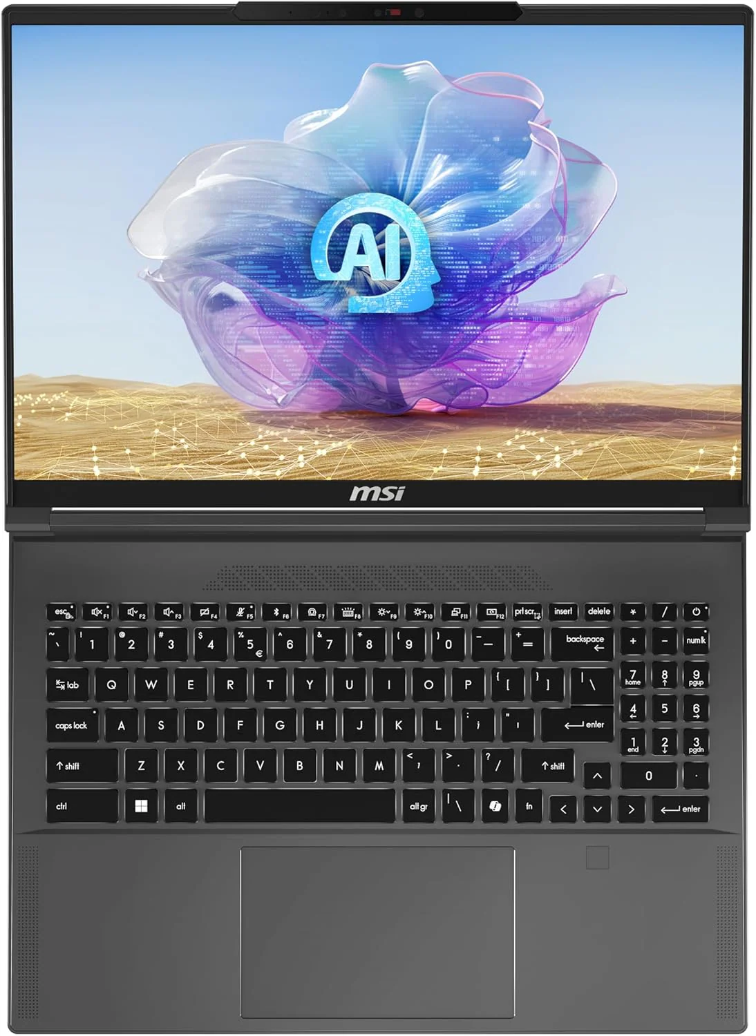 MSI Creator A16 AI+ Copilot+ AMD Ryzen AI 9 365 50 NPU TOPS, NVIDIA GeForce RTX 4060 8GB, 16" QHD+ 240Hz Aluminum LightWeight - Lunar Gray - Image 3