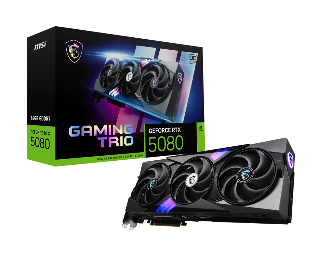 MSI GeForce RTX™ 5080 16G GAMING TRIO OC GDDR7 - Graphics Card