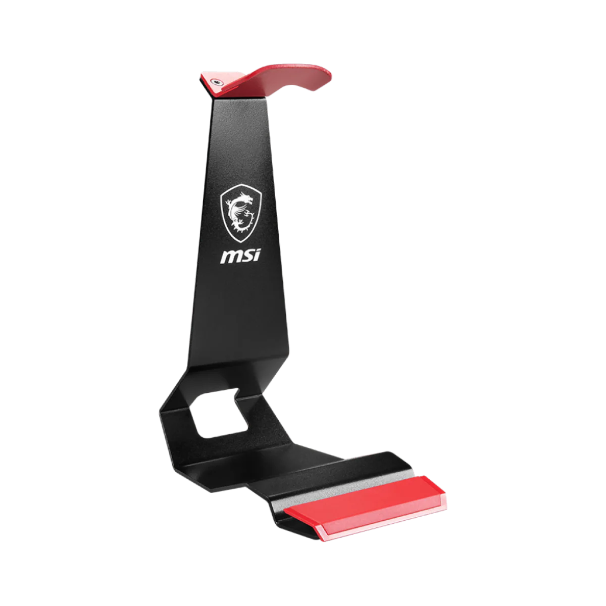 MSI HS01 Black With Red, Solid Metal Design, Gaming Headset Stand - Image 2