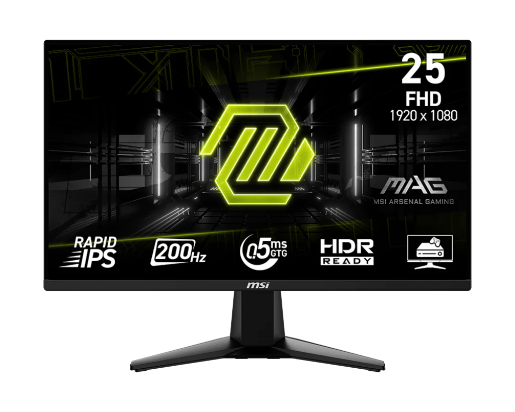 MSI MAG 255F E20 Flat 24.5" FHD 200Hz 0.5ms Rapid IPS HDR  - Black GAMING MONITOR