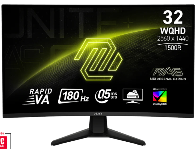 MSI Monitor MAG 32CQ6F Curve 1500R 31.5" 2K (WQHD) 180Hz HDR Gaming Monitor